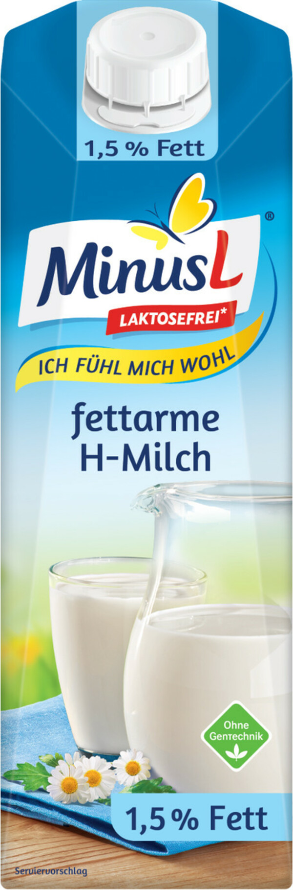 Bild 1 von Minus L fettarme haltbare Milch 1,5% laktosefrei 1L