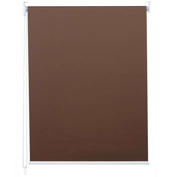 Bild 1 von Rollo MCW-D52, Fensterrollo Seitenzugrollo Jalousie, Sonnenschutz Verdunkelung blickdicht 90x230cm ~ braun