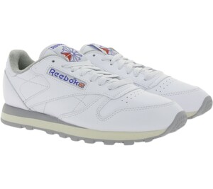 Reebok Classic Leather Low-Top Sneaker mit eingebettetem Markennamen Sportschuhe Weiß