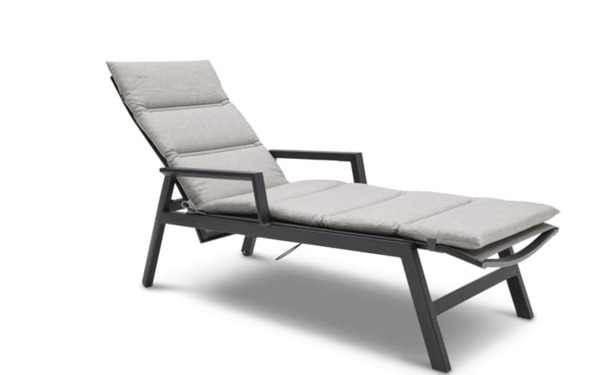 Bild 3 von Mondo - Gartenliege Acarna, in anthrazit und grau, mit manueller Rückenverstellung