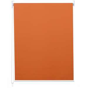Rollo MCW-D52, Fensterrollo Seitenzugrollo Jalousie, Sonnenschutz Verdunkelung blickdicht 120x160cm ~ orange