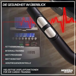 Miweba Sports Ergometer »Profi Indoor Cycle "ME700" - 16 Kg Schwungmasse«, Kinomap App - USB - Bluetooth - Puls - Frischluftgebläse