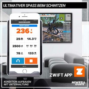 Miweba Sports Speedbike »Profi Indoor Rennrad "MS700" - 20 Kg Schwungmasse«, 2in1 Pedale mit SPD Klicksystem & Haltekorb - Puls - LCD