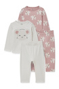 Bild 1 von C&A Multipack 2er-Baby-Pyjama-4 teilig, Rosa, Größe: 68