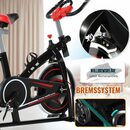 Bild 3 von ISE Heimtrainer »Indoor Cycle Heimtrainer für zu Hause mit LCD Anzeige,Armauflage,gepolsterte,9kg Schwungrad,Fitnessbike Speedbike mit flüsterleise Riemenantrieb-Fahrrad bis 135Kg SY-7802«