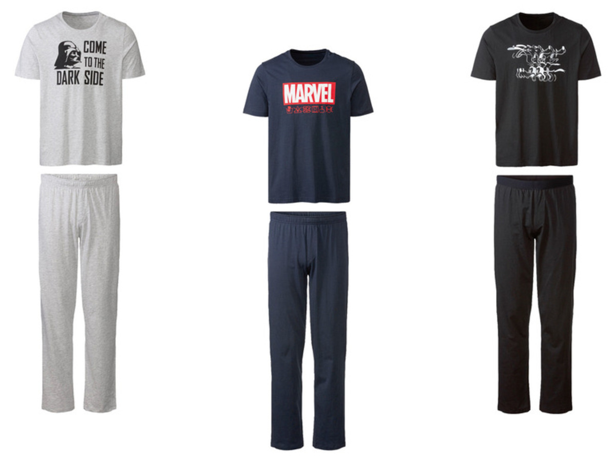 Bild 1 von Herren Pyjama mit Print, Single-Jersey-Qualität