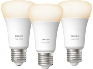 PHILIPS Hue White E27 3-er Pack, 3x806lm, dimmbar LED-Lampe warmweiß