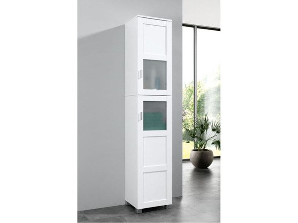 Bild 2 von LIVARNO home Bad-Hochschrank »Basel« mit 2 Glasrahmentüren