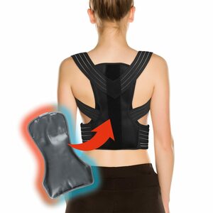 MAXXMEE Rückenbandage, Rückenkorrektor / Haltungskorrektor mit Gelpad S/M