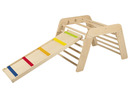 Bild 2 von Playtive 2-in-1 Holz Kletterleiter und Rutsche, 4 farbige Trittstufen