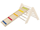 Bild 3 von Playtive 2-in-1 Holz Kletterleiter und Rutsche, 4 farbige Trittstufen
