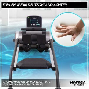 Miweba Sports Rudergerät »Designer Fitnessgerät "MR100" - auch Holz Optik«, 6 Widerstandsstufen - LCD Display - kompakt - Magnetbremse