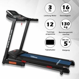 ISE Laufband »ISE elektrisches Laufband klappbar 16KM/H mit LCD-Display&12 Trainingsprogrammen&leisen Motor&Auto Incline bis zu 130kg«