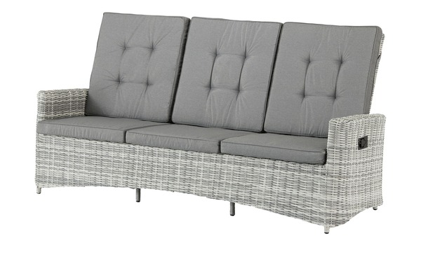 Bild 1 von Lounge-Sofa 3- Sitzer grau Maße (cm): B: 211 H: 106 T: 86 Garten