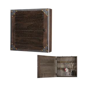 Schlüsselkasten Gabes, Schlüsselschrank Holzbox, Shabby-Look Vintage 27x27x6cm