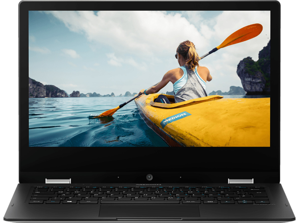 Bild 1 von MEDION E3223, Convertible mit 13,3 Zoll Display, Intel® Pentium® Prozessor, 8 GB RAM, 256 SSD, UHD Graphics, Silver-Black