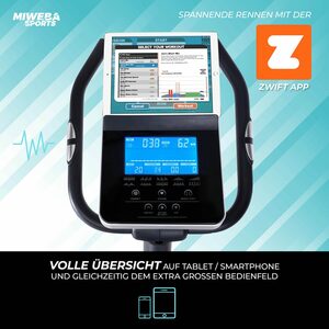 Miweba Sports Ergometer »Profi Indoor Cycle "ME500" 14 Kg Schwungmasse«, App - Tablethalter - Bluetooth - LCD Display – Flüsterleise