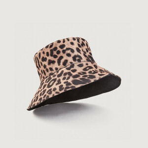 Bucket-Hut zum Wenden mit Leopardenprint