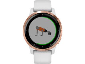 GARMIN Vivoactive 4S Smartwatch Polymer Silikon, 110-175 mm, Weiß/Rosegold