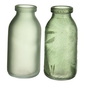 Vase Froze ca.10,5cm 2er-Set, grün