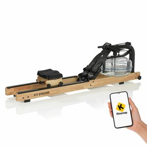 FitEngine Rudergerät »Wasserwiderstand Smart Holz/Schwarz 150kg«