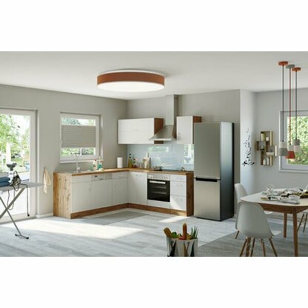Bild 1 von Held Möbel Küchenzeile Sorrento 210 cm Weiß-Wotaneiche Winkel