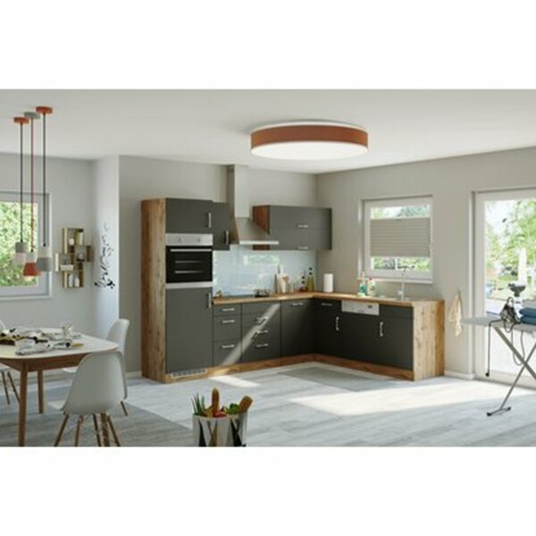 Bild 1 von Held Möbel Küchenzeile Sorrento 210/ 270 cm Anthrazit-Wotaneiche Winkel