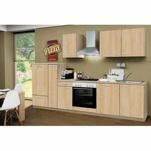 Menke Küchenzeile Classic 300  cm Sonoma-Eiche Nachbildung