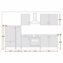 Bild 4 von Menke Küchenzeile Premium 300 cm Weiß Hochglanz-Sonoma Eiche Nachbildung