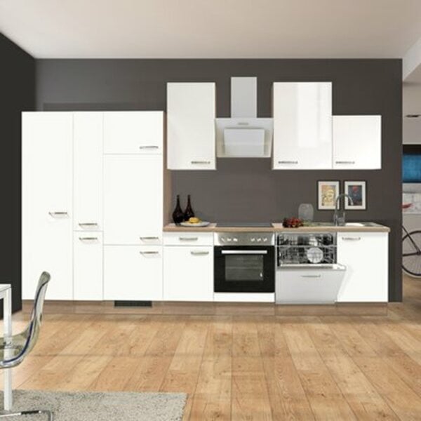 Bild 1 von Flex-Well Exclusiv Küchenzeile Valero 360 cm Hochglanz Weiß