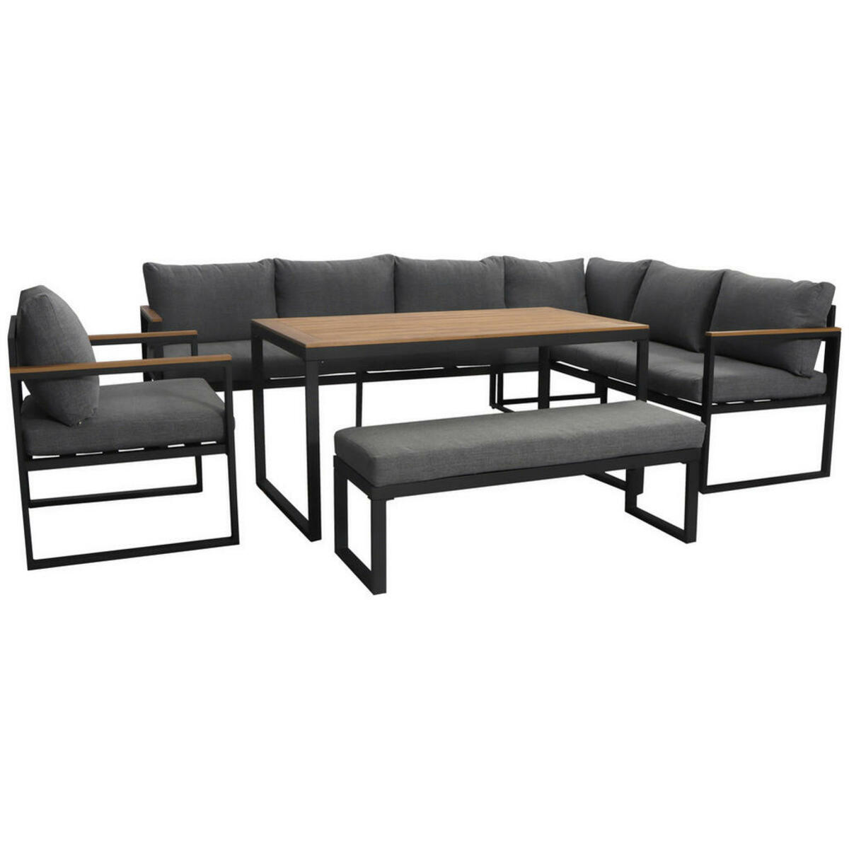 Bild 1 von Ambia Garden DINING-LOUNGESET Grau Natur Dunkelgrau
