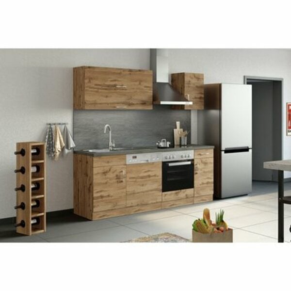 Bild 1 von Held Möbel Küchenzeile Sorrento 210 cm Wotaneiche-Wotaneiche