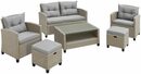 Bild 2 von KONIFERA Gartenlounge-Set »Lorca«, (16-tlg), 2er Sofa, 2 Sessel, 2 Hocker, Tisch, Polyrattan