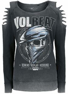 Volbeat Bandana Skull Sweatshirt grau