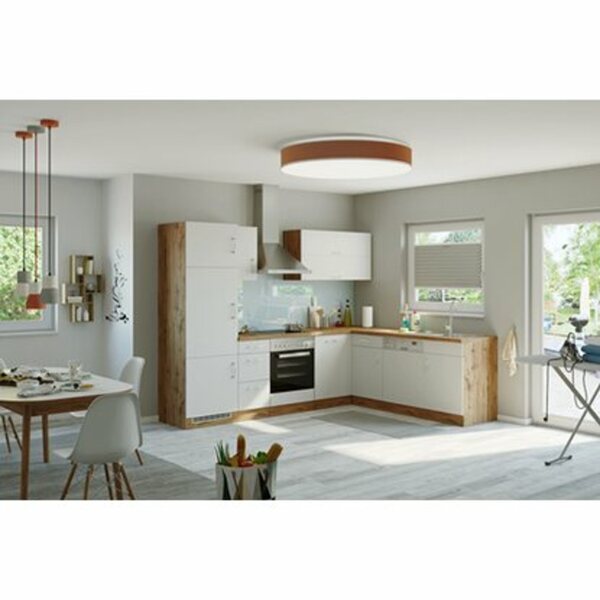 Bild 1 von Held Möbel Küchenzeile Sorrento 210/ 270 cm Weiß-Wotaneiche Winkel