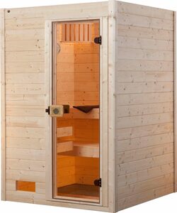 weka Sauna »Valida«, BxTxH: 139 x 139 x 203,5 cm, 38 mm, (Set) 4,5 kW Bio-Ofen mit digitaler Steuerung