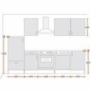 Bild 3 von Menke Küchenzeile Premium 280 cm Weiß Hochglanz-Sonoma Eiche Nachbildung