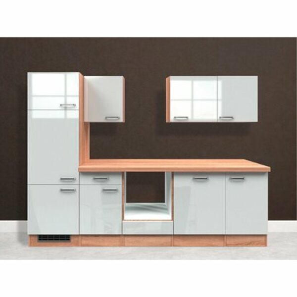 Bild 1 von Flex-Well Exclusiv Küchenzeile Valero 280 cm ohne E-Geräte Hochglanz Weiß