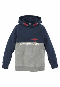 KangaROOS Kapuzensweatshirt zweifarbig mit Logodruck
