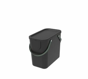 Rotho Mülltrennungssystem Albula 25 L, BLACK COLLECTION Recyclingbehälter, 40 x 23,5 x 34 cm