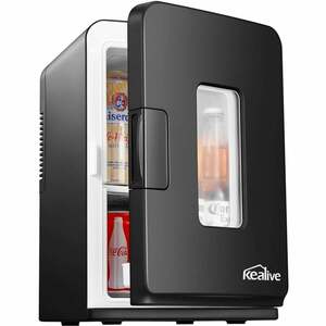 Mini Kühlschrank 15 Liter Tragbare Kühlschränke mit Kühl- und Heizfunktion, 220 v ac/ 12 v dc für Auto und Haushalt, Thermoelektrischer