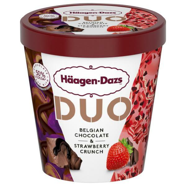 Bild 1 von Häagen-Dazs Eiscreme Duo Belgian Chocolate & Strawberry Crunch