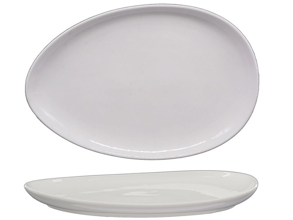 Bild 1 von METRO Professional VILAGIO Platte, Porzellan, Oval, 42 x 29.1 x 4.3 cm, weiß
