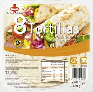 Sinnack 8 Tortillas Weizenfladen