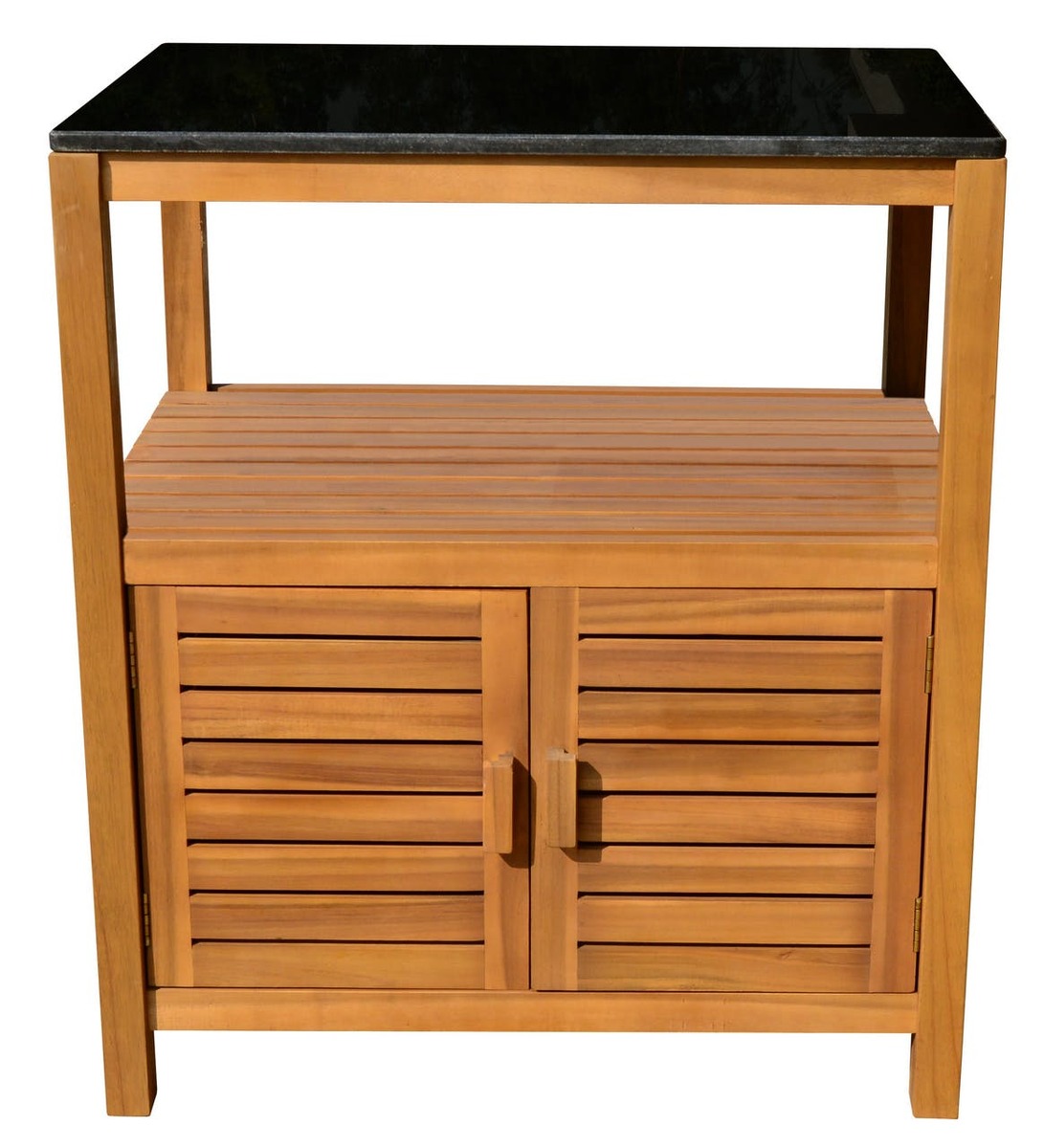 Bild 1 von Tarrington House Holz-Schrank mit 2 Türen, Holz / Stahl / Granit, 52 x 75 x 87 cm, braun