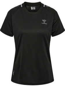 Hummel hmlONGRID POLY JERSEY S/S WO, Sport – T-Shirts in Größe S. Farbe: Jet black/forged iron