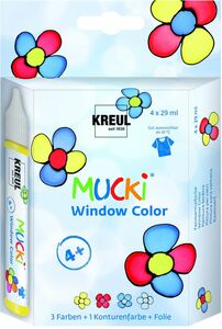Kreul Mucki Window Color 4er Set je 29 ml