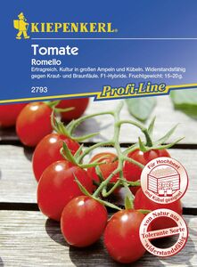 Kiepenkerl Tomate Romello
, 
Solanum lycopersicum, Inhalt: 8 Korn