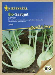 Kiepenkerl Bio-Saatgut Kohlrabi weiß Lanro
, 
Brasica oleracea var. gongylodes, Inhalt: ca. 80 Pflanzen