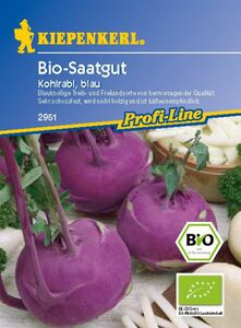 Kiepenkerl Bio-Saatgut Kohlrabi blau Blaro
, 
Brasica oleracea var. gongylodes, Inhalt: ca. 60 Pflanzen